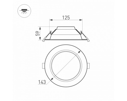 Встраиваемый светильник Arlight CYCLONE 023206(2)