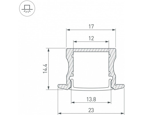 Профиль встраиваемый Arlight ARH-LINE 044268