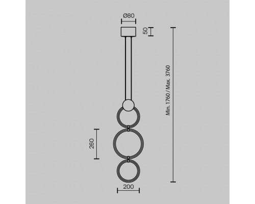 Подвесной светильник Maytoni Link MOD357PL-L20BS3K