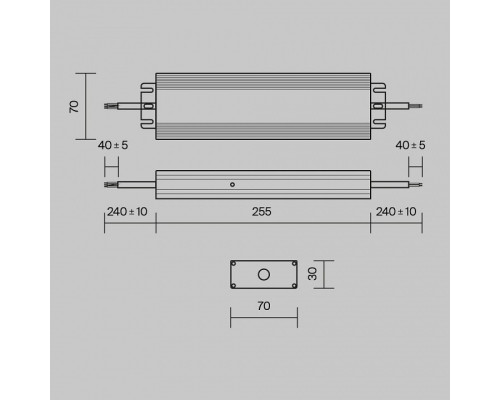 Блок питания с проводом Maytoni Power Supply Magnetic PSL008-200W-48V-IP67