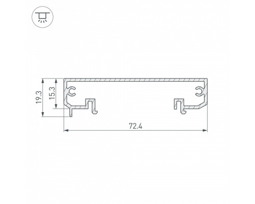 Крепеж Arlight KLUS-POWER-W70-BASE-2000 ANOD 019883