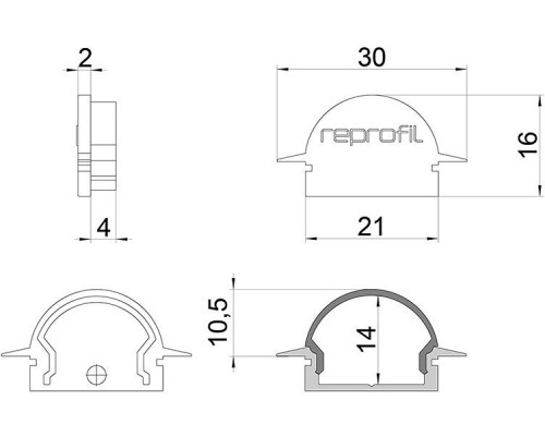 Набор из 10 заглушек для профиля Deko-Light R-ET-01-15 979632