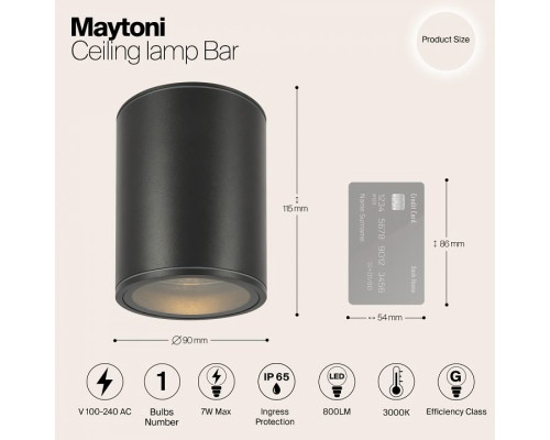 Накладной светильник Maytoni Bar O306CL-L7GF