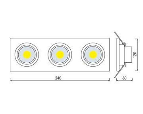 Встраиваемый светильник Horoz Electric Veronica HRZ00000261