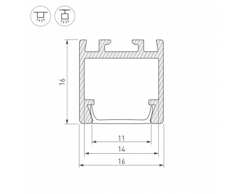 Профиль Arlight PDS-ZM-2000 ANOD 021648