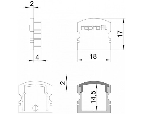 Набор из 10 заглушек для профиля Deko-Light F-AU-02-12 978562