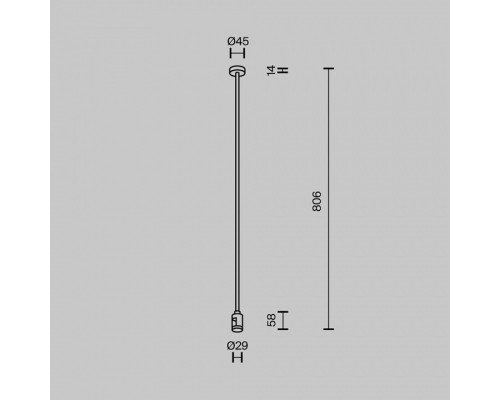 Основание на штанге Maytoni Accessories for tracks Flarity TRA159С-SL1-BS