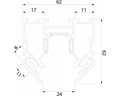 Трек встраиваемый Elektrostandard Slim Magnetic a062150