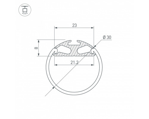 Профиль накладной Arlight Round 23860