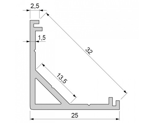 Профиль накладной Deko-Light AV-03-12 970437