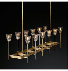 Люстра на штанге Imperiumloft Rh Torche De Verre Linear Chandelier 12 40.1548