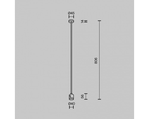 Основание на штанге Maytoni Accessories for tracks Flarity TRA159С-IPCL1-B