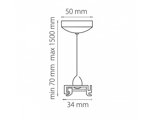 Подвес для трека Lightstar Barra 504179