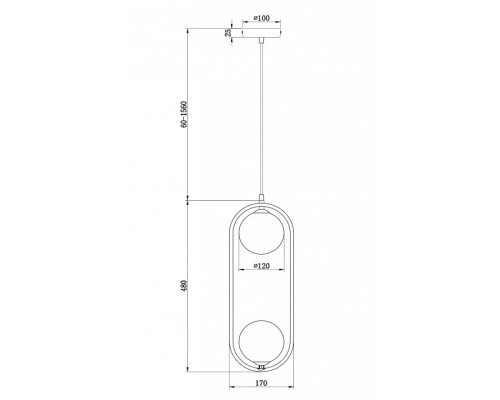 Подвесной светильник Maytoni Ring MOD013PL-02B