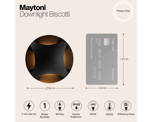 Встраиваемый в дорогу светильник Maytoni Biscotti O036-L3B3K