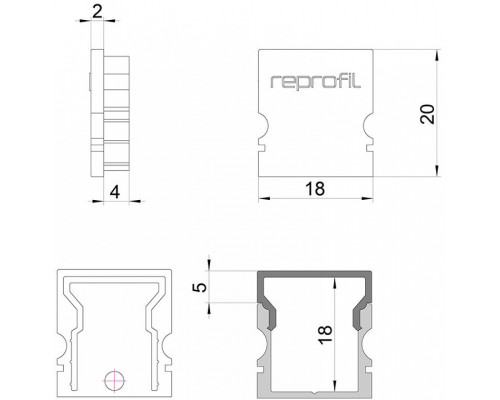 Набор из 10 заглушек для профиля Deko-Light H-AU-02-12 979031