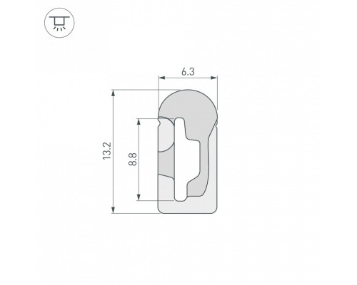 Короб накладной гибкий Arlight WPH 040265