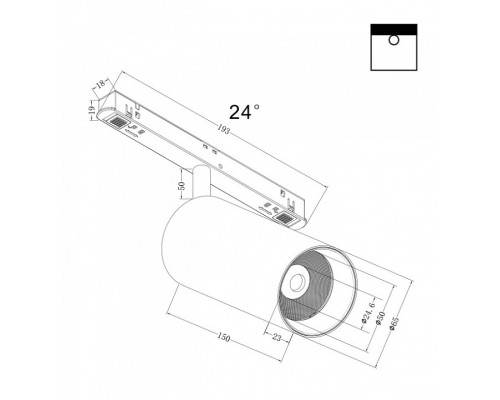 Светильник на штанге Maytoni Focus LED TR032-2-20W4K-S-B