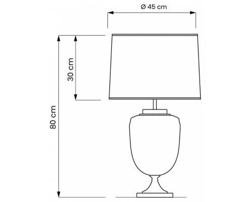 Настольная лампа декоративная LUMINA DECO Olimpia LDT 304 CHR+WT
