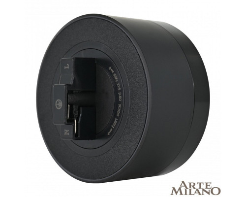 Розетка с заземлением на треке Arte Milano Am-track-sockets 380066TS LED/ES Black