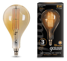 Лампа светодиодная Gauss LED Vintage Filament E27 8Вт 2400K 149802008