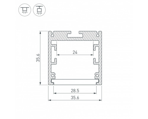 Профиль подвесной Arlight SL-ARC-TWIST 032684