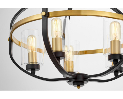 Люстра на штанге LUMINA DECO Monterey LDP 1141-5 BK+MD