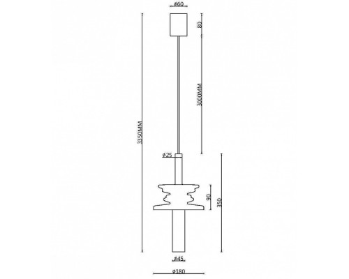 Подвесной светильник Maytoni Sound Wave MOD255PL-01B4