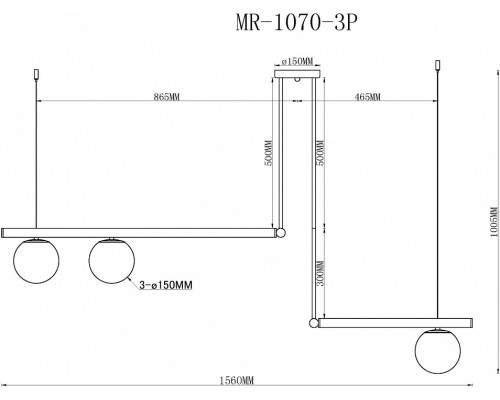 Светильник на штанге MyFar Jenifer MR1070-3P