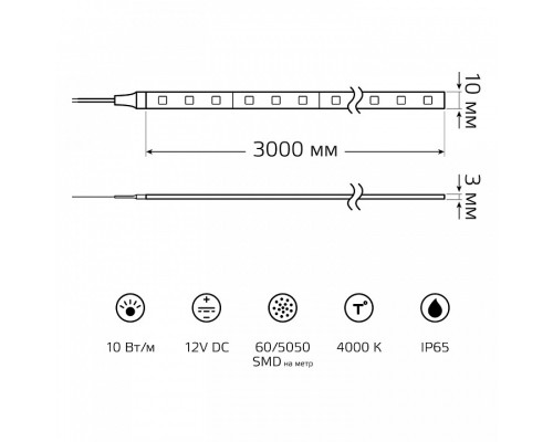 Лента светодиодная Gauss Basic BT052