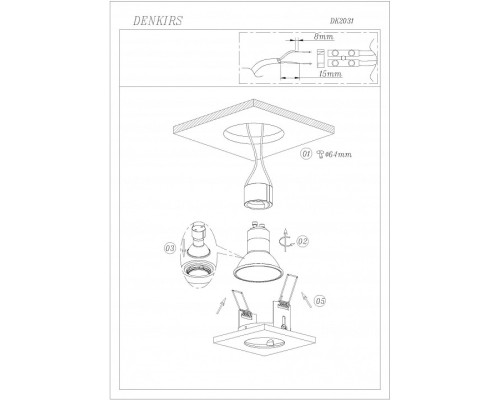 Встраиваемый светильник Denkirs DK2030 DK2031-WH