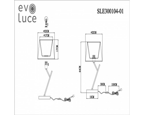 Настольная лампа декоративная EVOLUCE Denice SLE300104-01