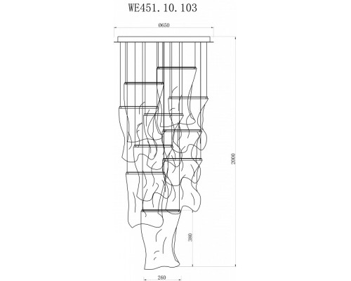 Подвесная люстра Wertmark Hanna WE451.10.103