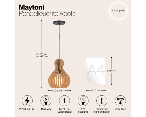 Подвесной светильник Maytoni Roots MOD192PL-01W1