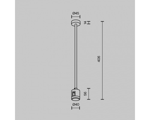 Основание на штанге Maytoni Accessories for tracks Flarity TRA158С-IPCL1-BS