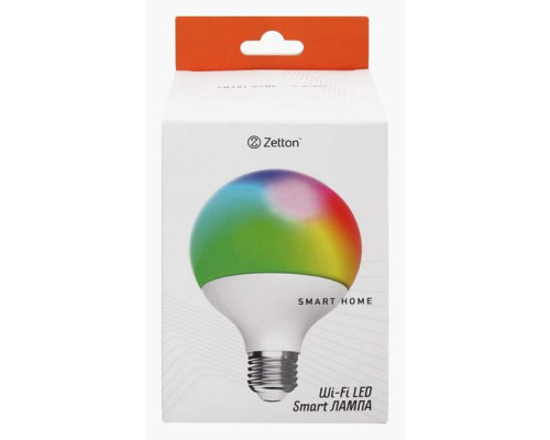 Лампа светодиодная с управлением через Wi-Fi Zetton Smart Wi-Fi Bulb E27 10Вт 2700-6500K ZTSHLBRGBCWE271RU