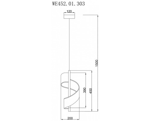 Подвесной светильник Wertmark Hilda WE452.01.303