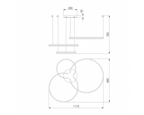 Подвесной светильник Eurosvet Gap 90180/3 золото 160W