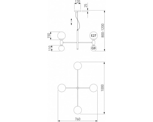 Подвесная люстра Eurosvet Bubble a063206