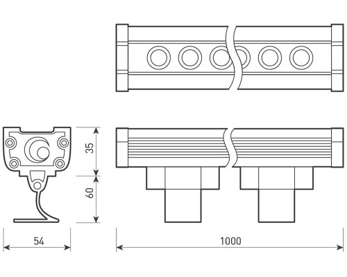 Настенный прожектор Arlight Line wallwasher 027282