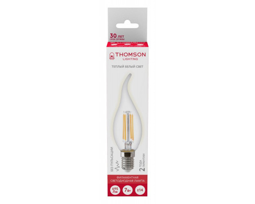 Лампа светодиодная Thomson Filament TAIL Candle E14 7Вт 2700K TH-B2075