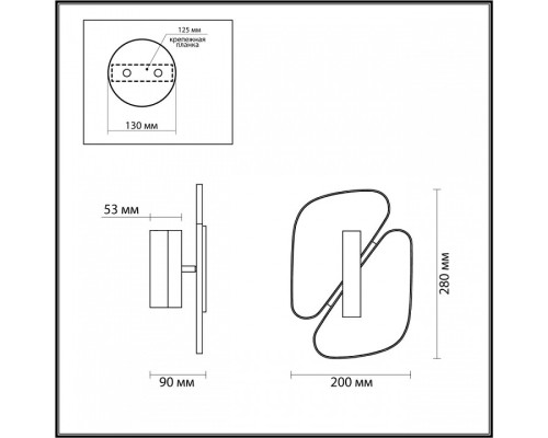 Накладной светильник Odeon Light Chiara 6638/10WL