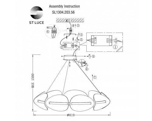 Подвесная люстра ST-Luce Etoile SL1304.203.56