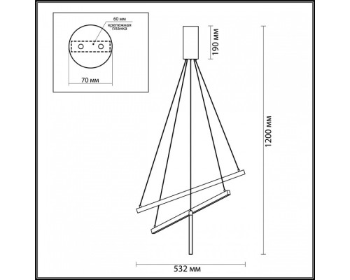 Подвесной светильник Odeon Light Cometa 3860/39L