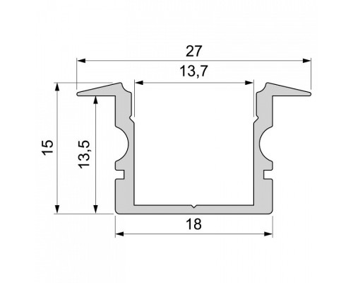Профиль встраиваемый Deko-Light ET-02-12 975148