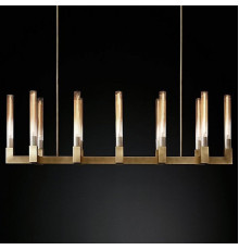 Подвесная люстра Imperiumloft Rh Canelle Linear Chandelier 12 Modern Brass 40.1549