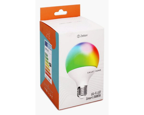 Лампа светодиодная с управлением через Wi-Fi Zetton Smart Wi-Fi Bulb E27 10Вт 2700-6500K ZTSHLBRGBCWE271RU