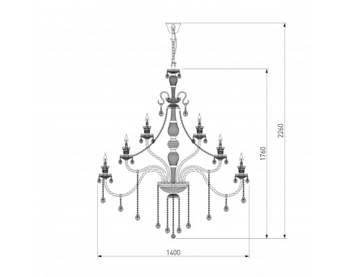 Потолочная люстра Bogate's Gabrielle 336 Strotskis