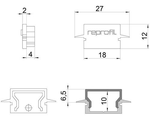 Набор из 10 заглушек для профиля Deko-Light H-ET-01-12 979051