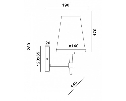 Бра Maytoni Zaragoza H001WL-01BS